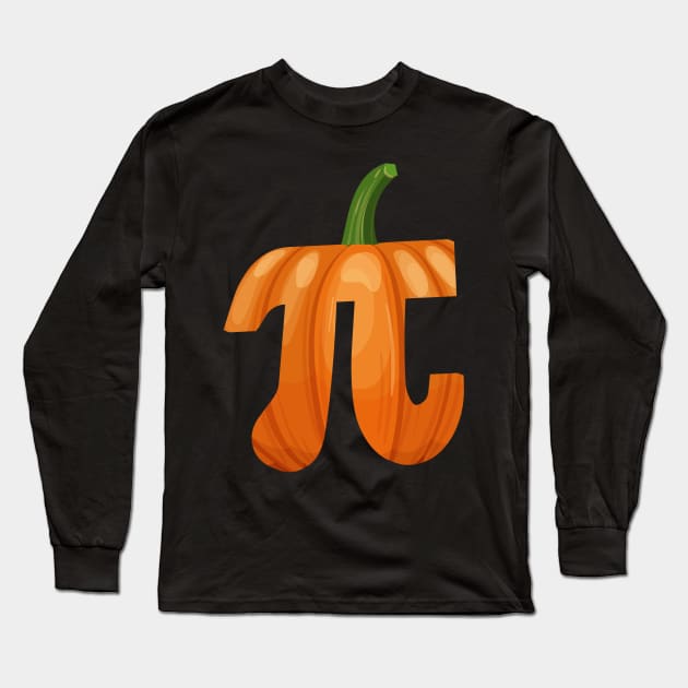 Math Pi Pumpkin Long Sleeve T-Shirt by Illustradise